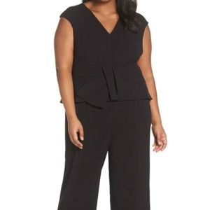 Vince Camuto Stretch Peplum Waist Jumpsuit 16W